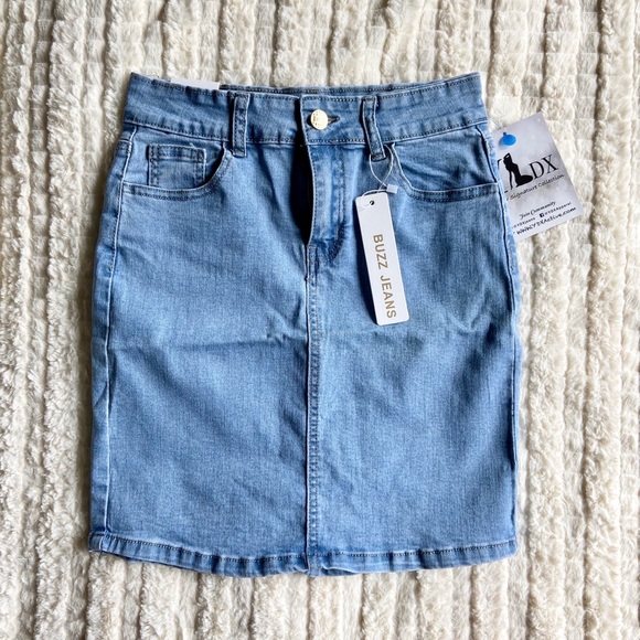 Buzz Jeans Dresses & Skirts - Light wash high rise jean skirt